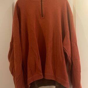 Tommy Bahama Men's Brick Red Zip-Up Sweater